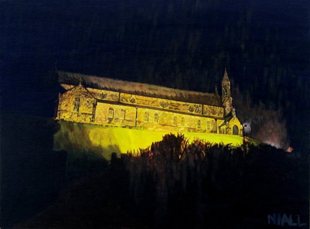 Ballycotton Church in the Rain