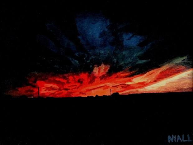 Blood Red Sunset Over Garryvoe