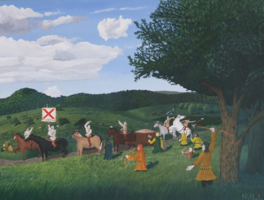 Irish Medieval Ambush Scene