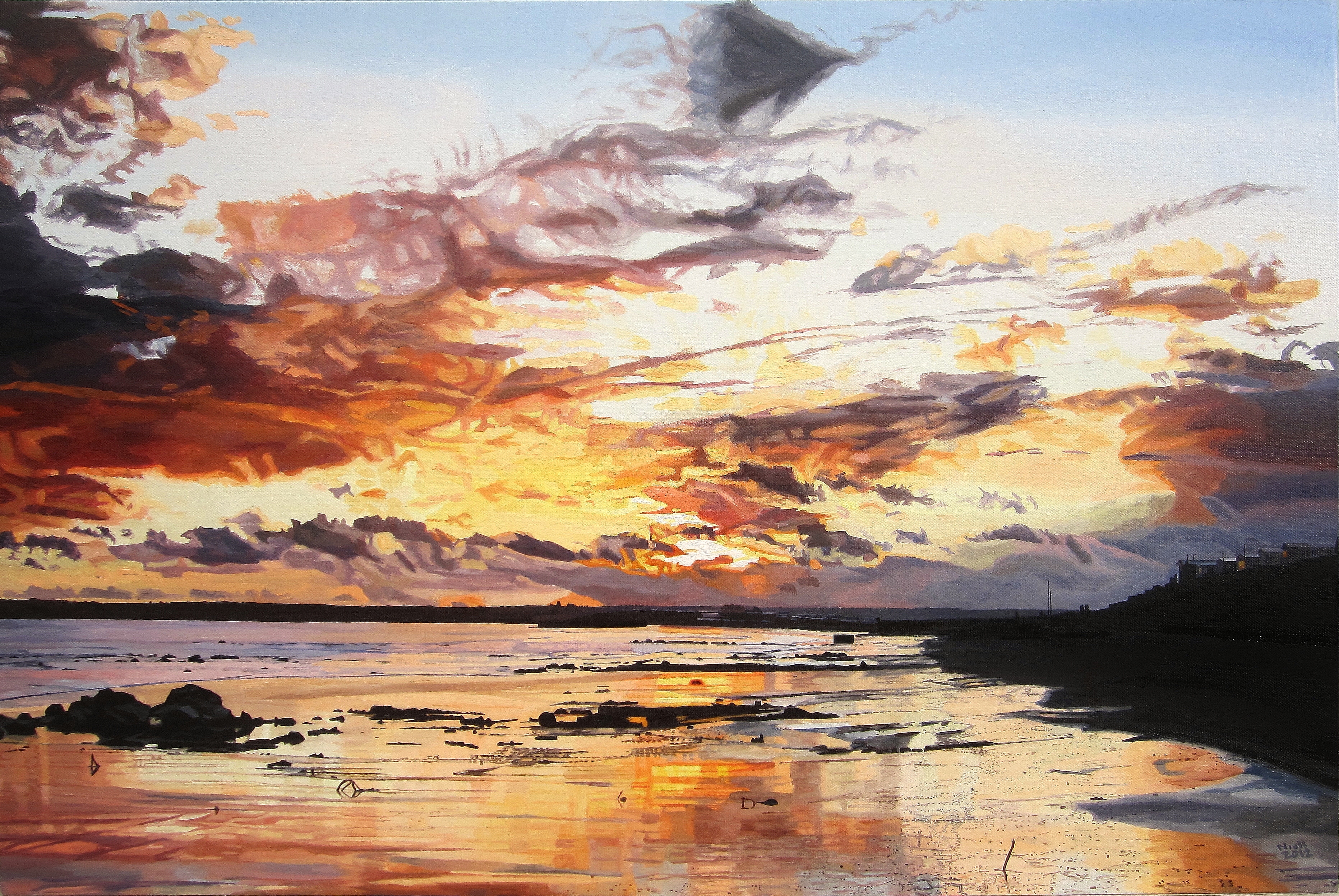 Midwinter Sunset Over Garryvoe Beach