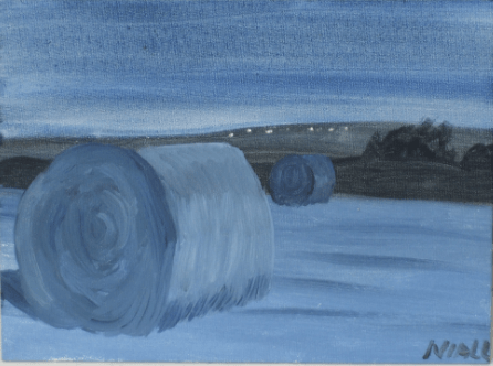 Two Bales in the Moonlight