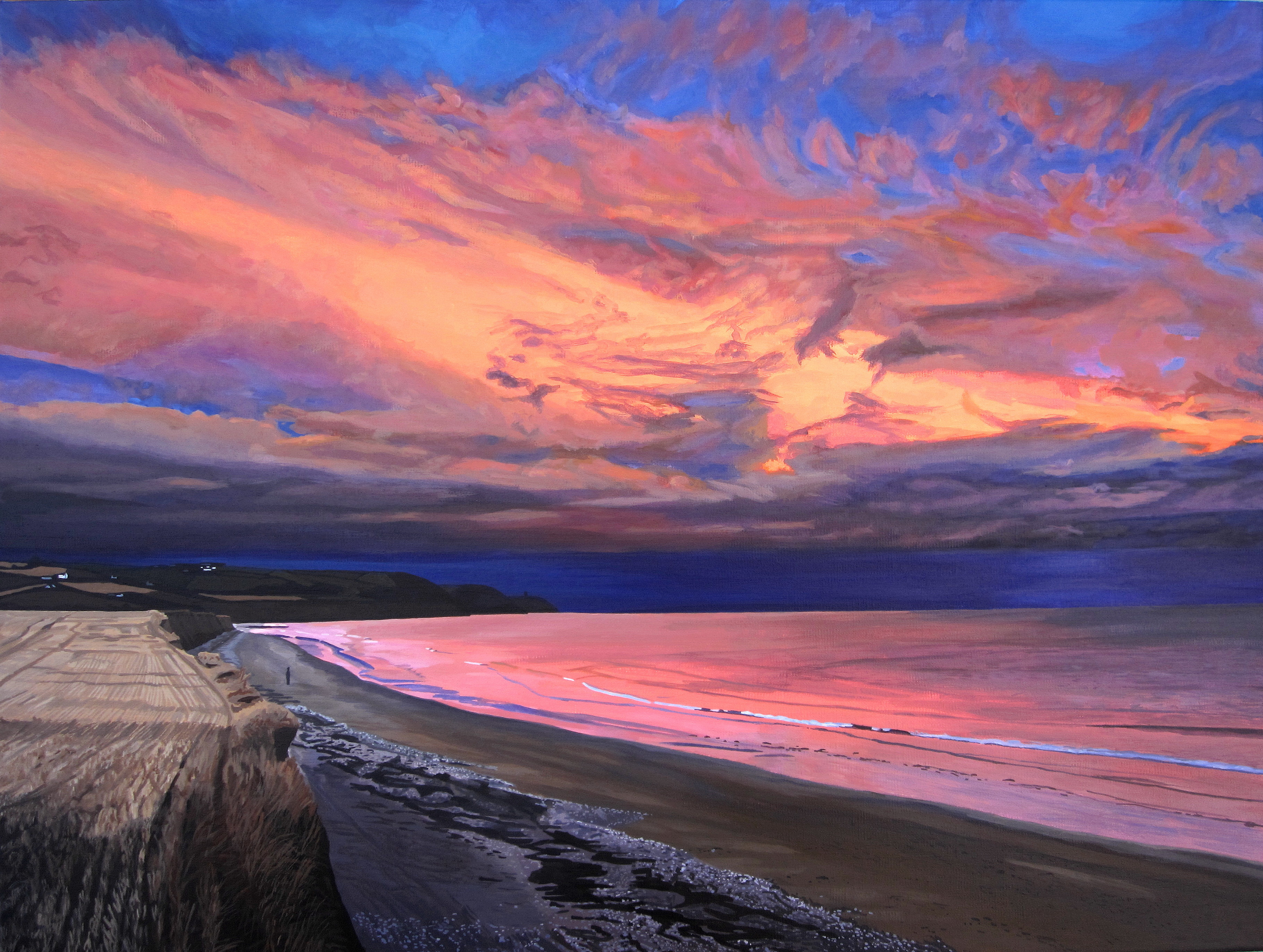 Eastern Sky At Sunset From The Strand Field Cliff