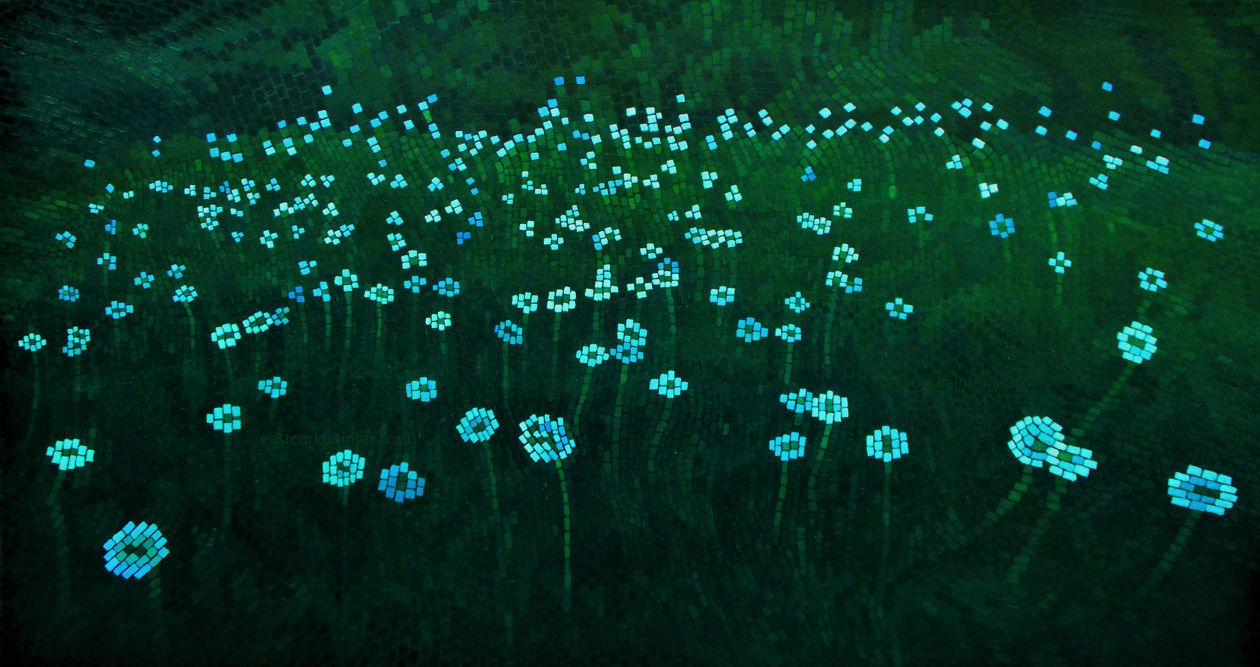 Dandelion Seed Heads At Dusk