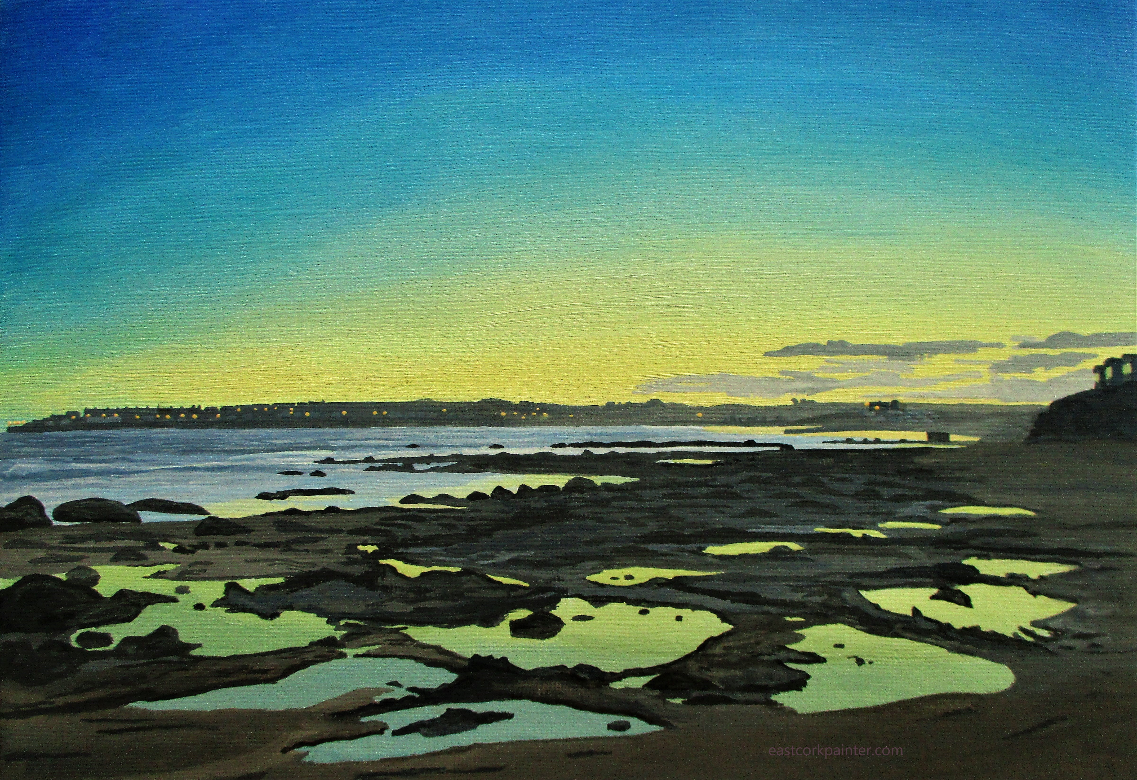 After Sundown At Garryvoe Rockpools