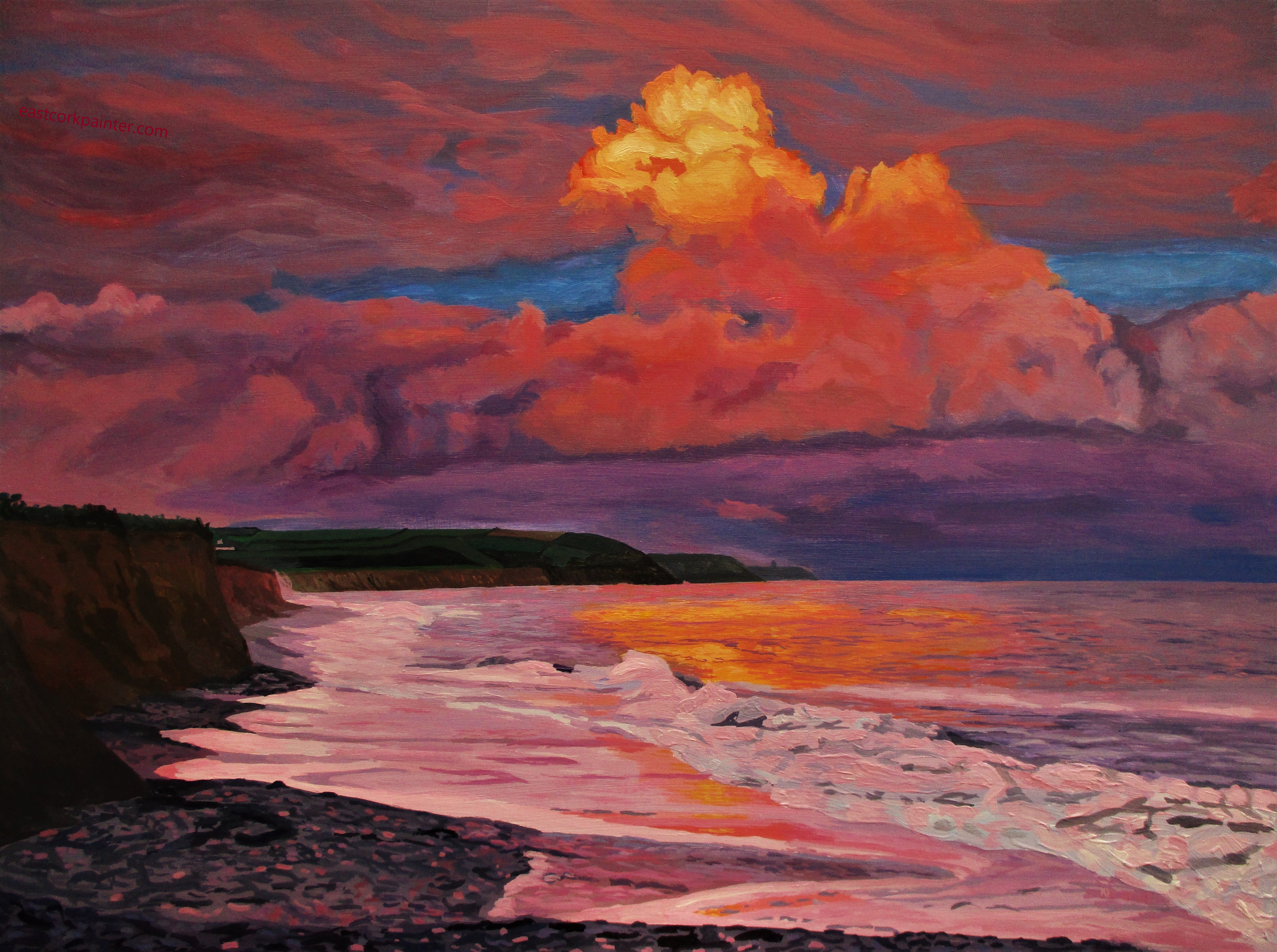 Towerling Clouds Over Knockadoon Peninsula watermark