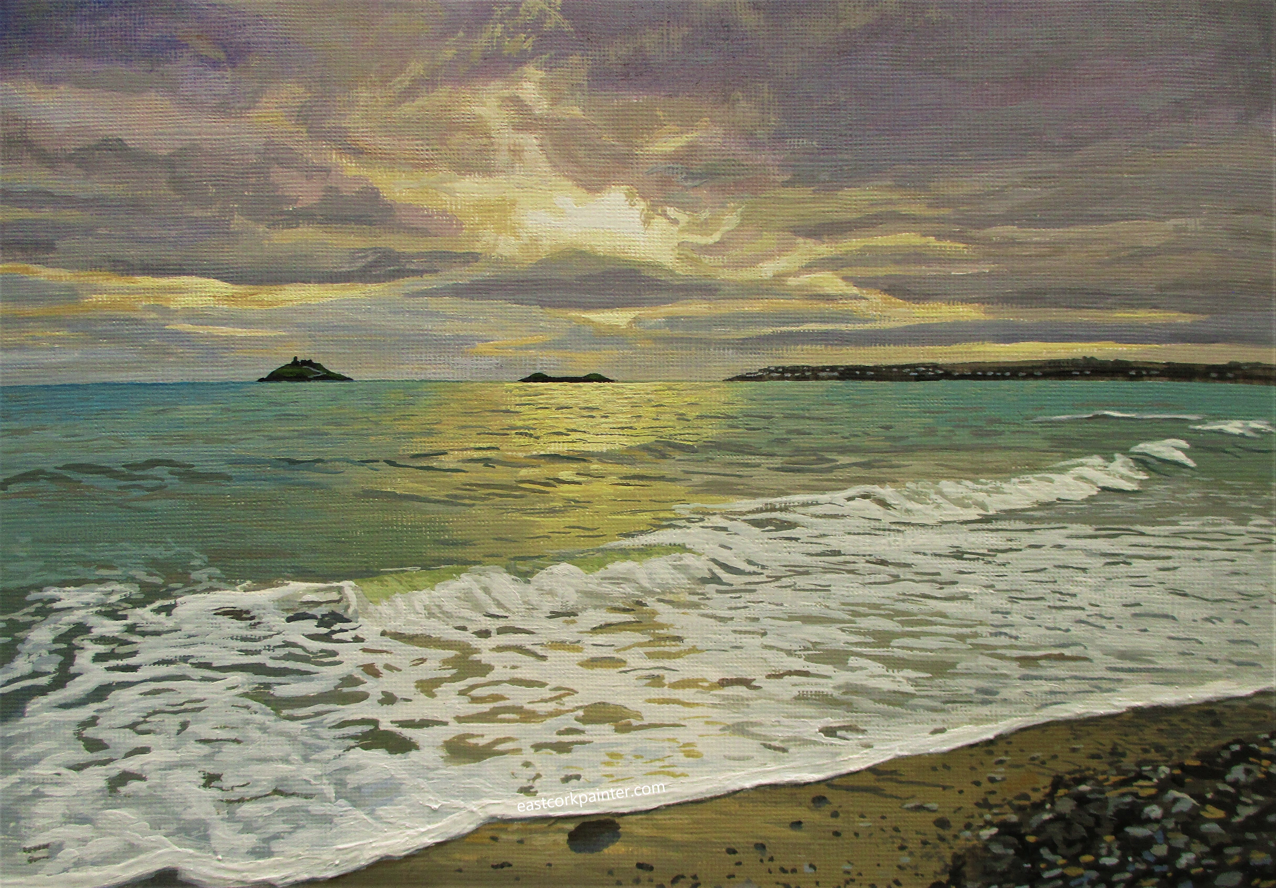 Midwinter Midday View from Garryvoe Beach watermark